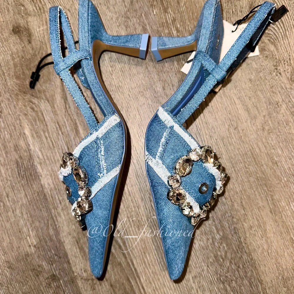 ZARA Denim Slingbacks - Price Firm - Picture 10 of 12